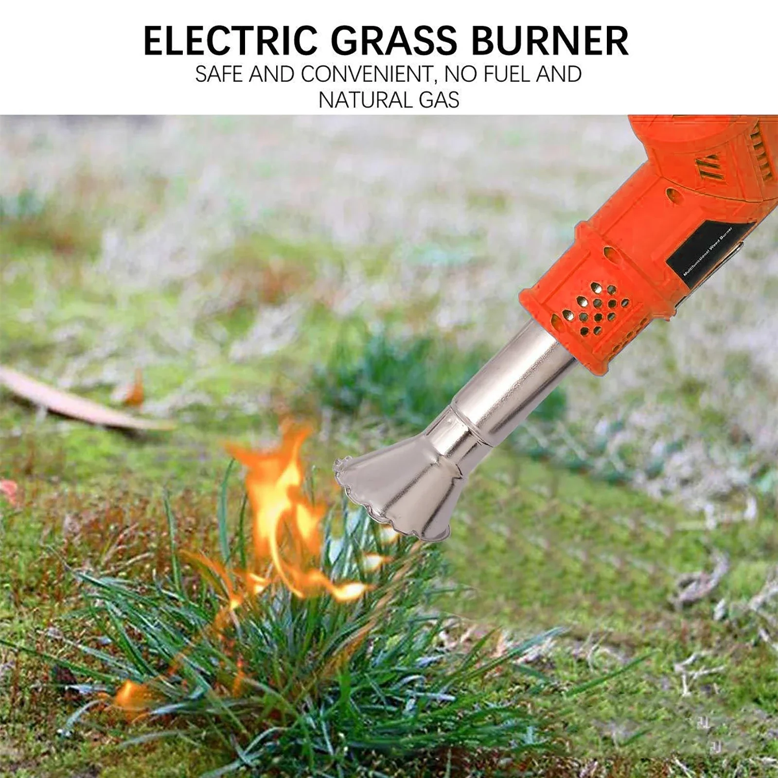 2000W Electric Hot Air Gun 3 in 1 Weed-Killer Barbecue Lighter Grass Flamethrower Thermal Weed Burner Garden Tool Thermal Weeder