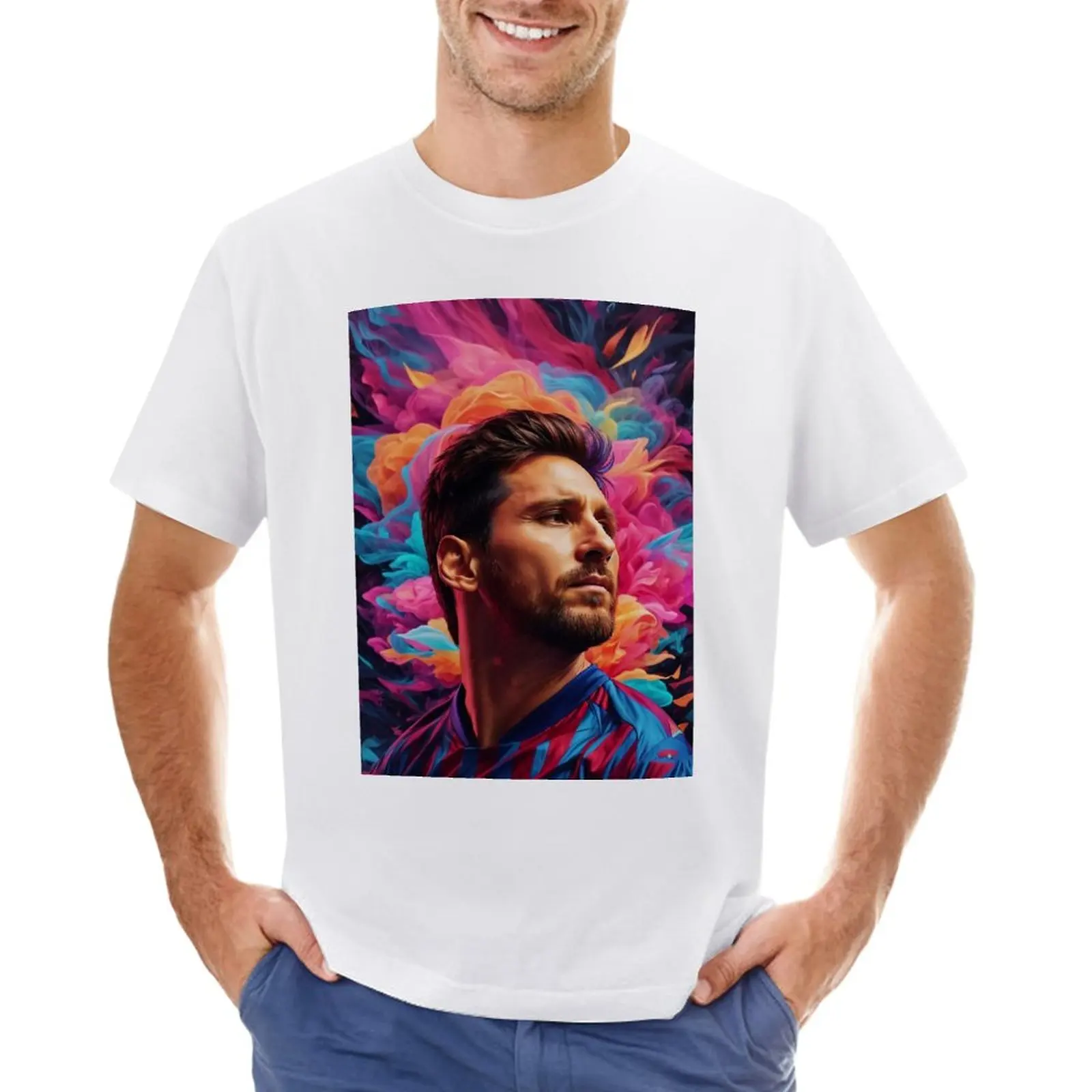 Leão e Andrés E Messi T-shirts, Argentina No.10 CABRA Caricatura, Alta Qualidade Movimento Atividade Compilação, Fofa CELEBRAÇÃO