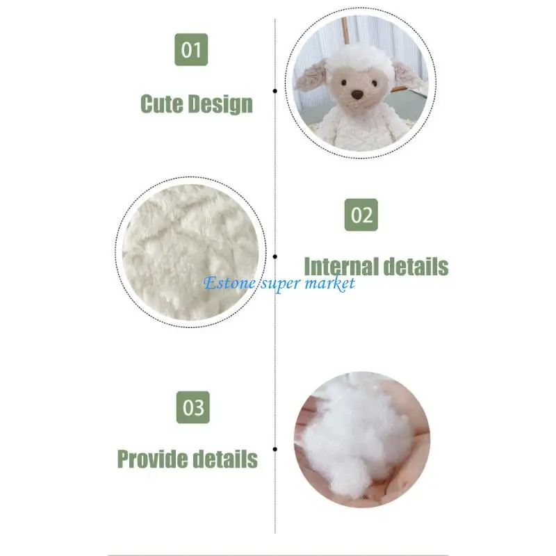 

090B Life Like Sheep Stuffed Animals Soft Toy Comfort Plush Doll For Child