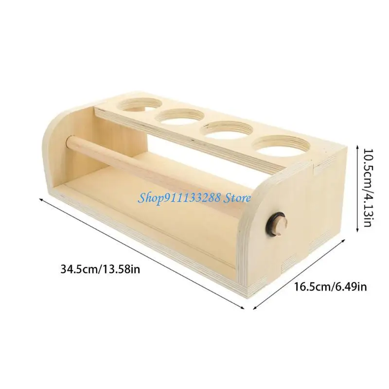 G88D أطفال الفن ورقة لفة حامل مكتب ورقة لفة منظم الخشب ورقة لفة موزع #6