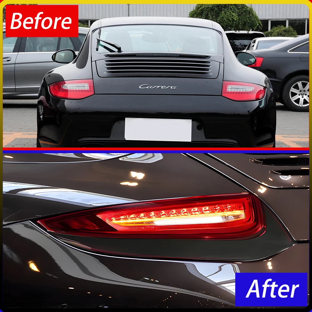 For Porsche 997.2 2008-2011 Auto Back Lamps Assembly Old To Mew Upgrade LED Taillights Car Plug and Play Accessories