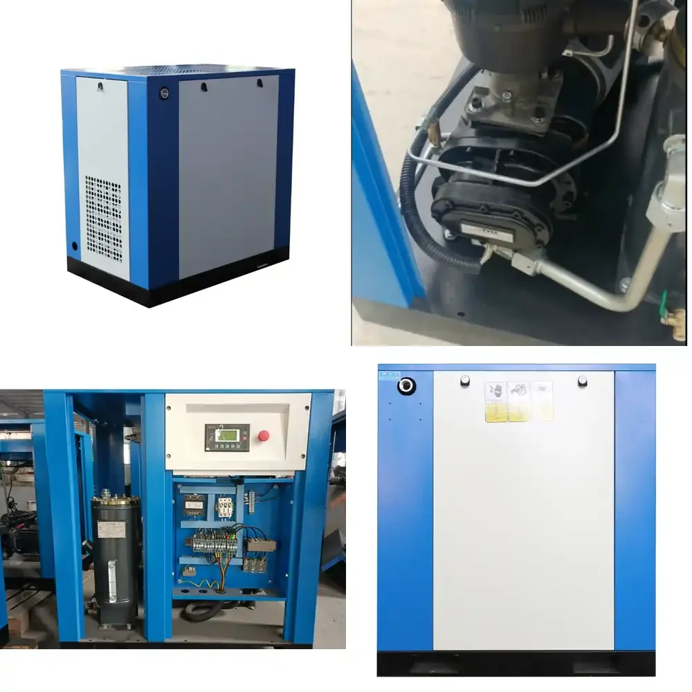 

10HP 8 Bar Oil Lubricated Screw Air Compressor for Industrial Use Heavy Air Compression Machine for Factory Workshop