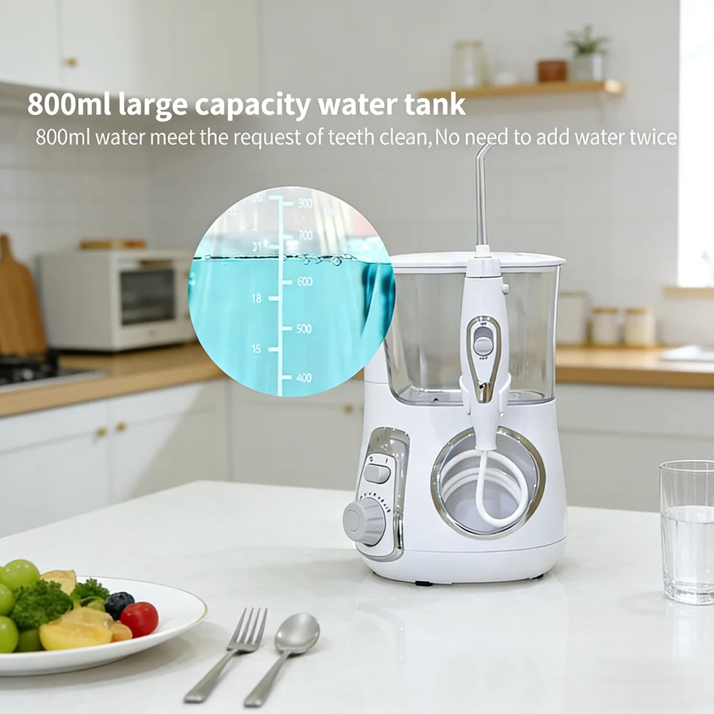 

Электрический ирригатор для ухода за зубами с 10 режимами, объемом 800 мл, настольный, для здоровья полости рта и свежего дыхания