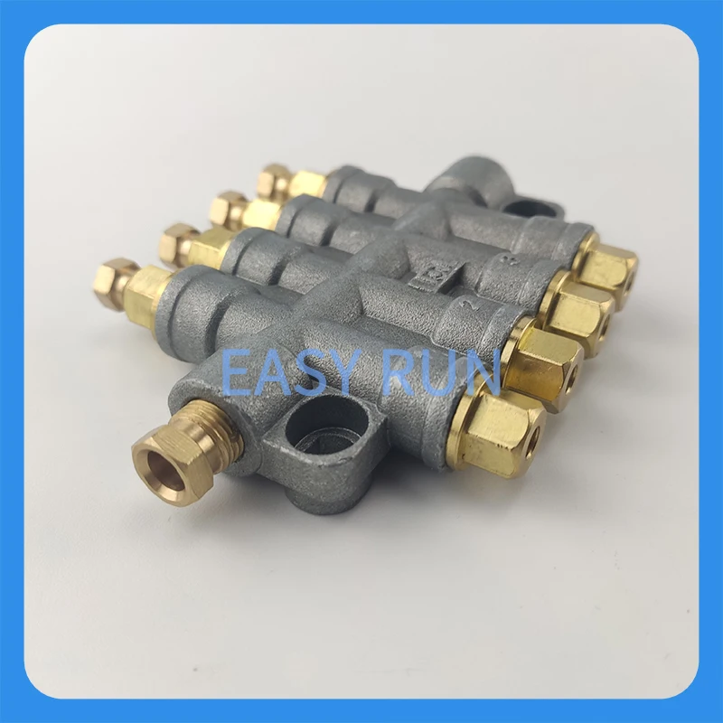 Pump Lubrication Line Pressure Relief Oil Circuit Distributor Distribution Valve Volumetric 4-Point Quantitative