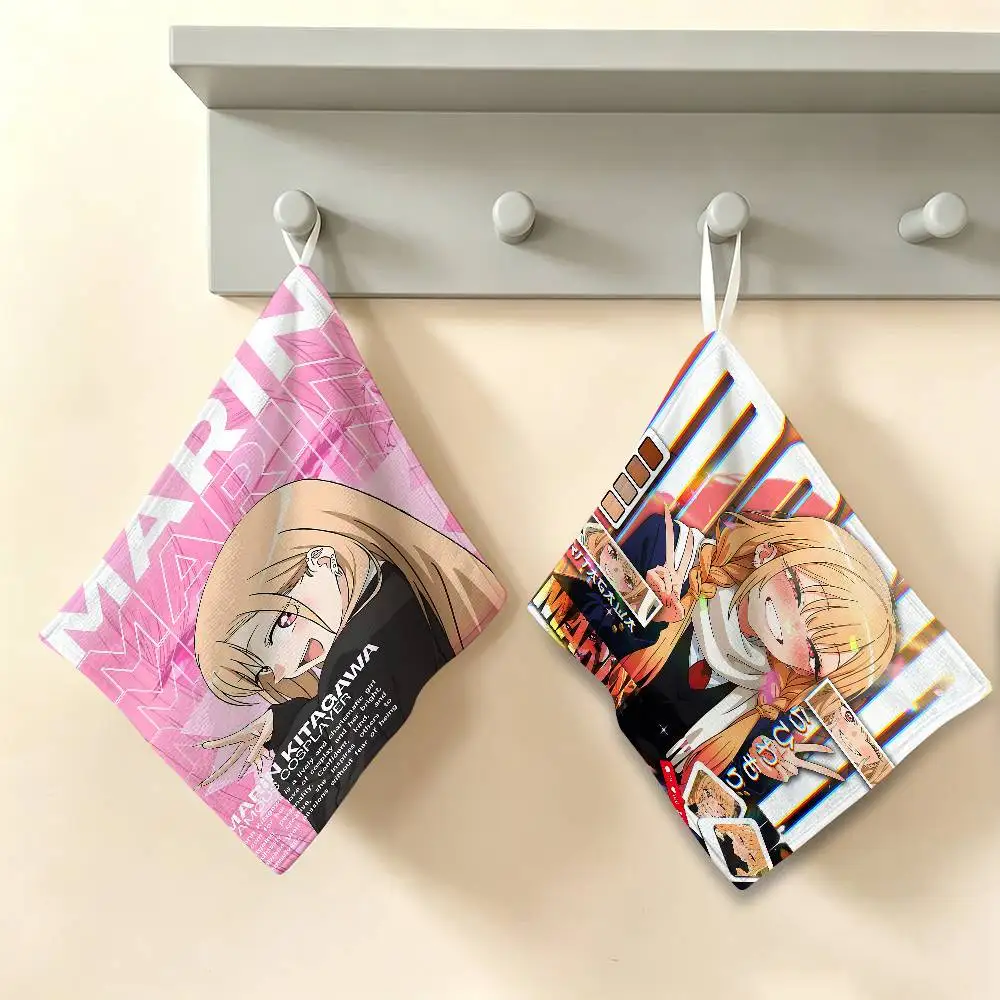 My d-dress up darling Polyester Cotton Hand Wiping Towel with Hanging Loop, Lightweight for Home and Commercial Use