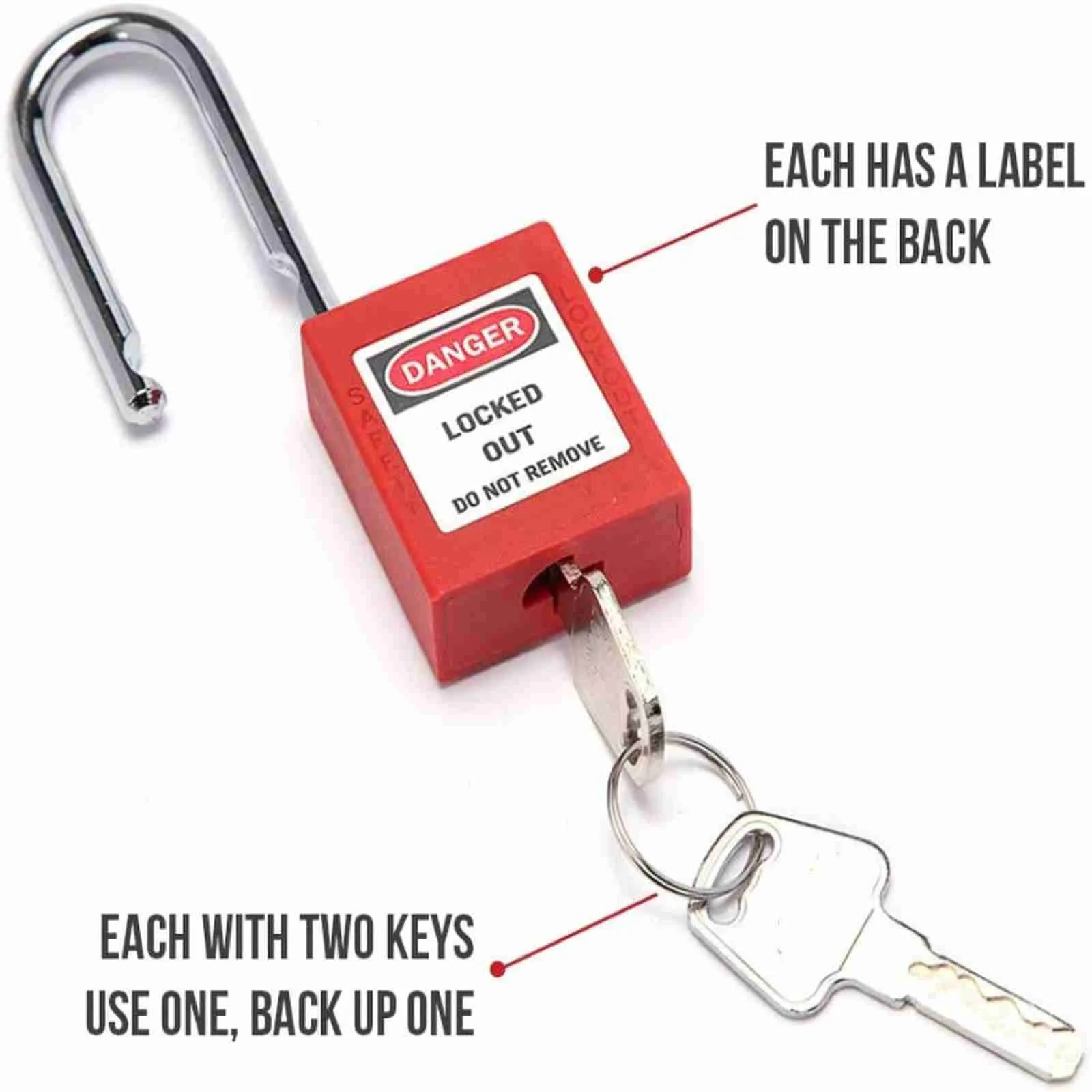 Lockout Tagout Kit สำหรับทั่วไปเบรกเกอร์และวาล์ว,2แท็ก Lockout,1 Lockout Hasp,3 Breaker Lockout,2กุญแจ,1 P