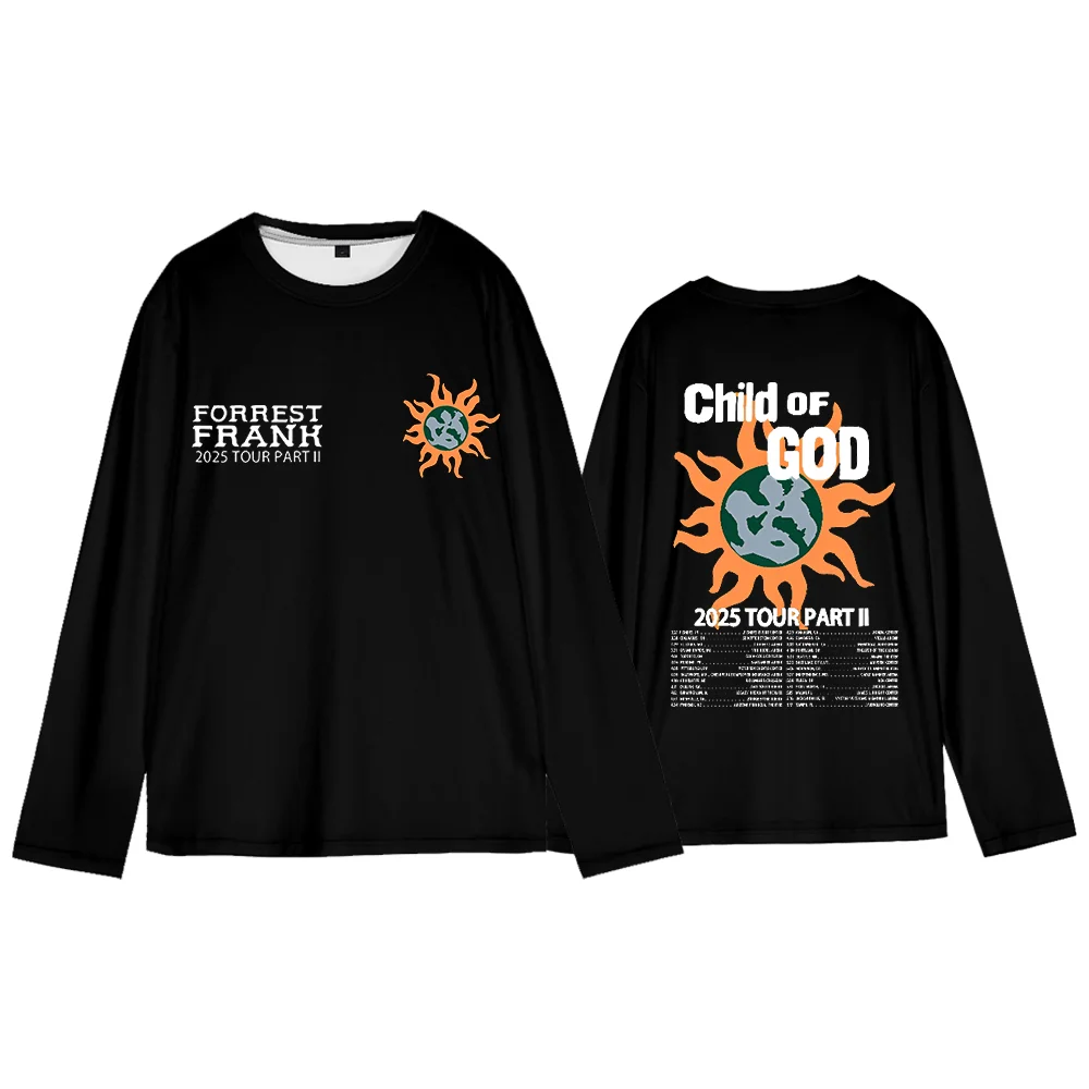 

Forrest Frank Child Of God 2025 Tour Part 2 Long-Sleeved Tee Shirt Harajuku Top Man/Woman Pullover Streetwear