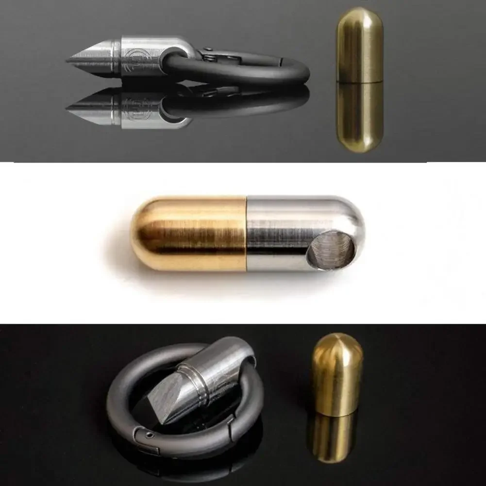 Stainless Steel Capsule Pocket Knife Multi-function Key Ring Pendant Cutter Mini Pill Unboxing Express Delivery Opening Tool