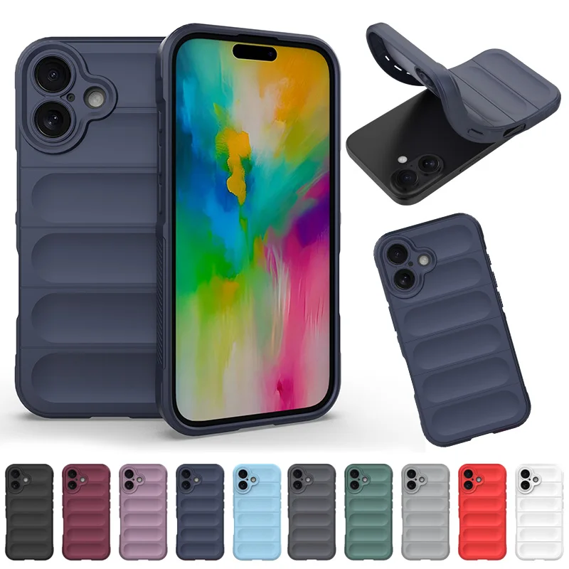 For iPhone 16 Case Silicone Liquid Shockproof TPU Rubber Protector Phone Case For iPhone 16 Cover For iPhone 16 Pro Max Case