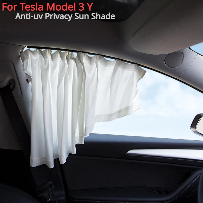 For tesla model 3 highland 2024 Anti-uv Window Sunshade Side Window High-density Track Curtains for Camping Privacy Curtain