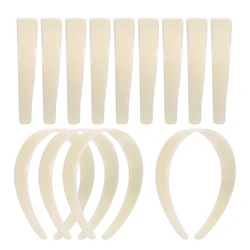 10 pezzi fasce in plastica bianca 5-25mm pianura senza denti testa cerchio fascia Base per gioielli per capelli fai da te che fanno accessori per fasce