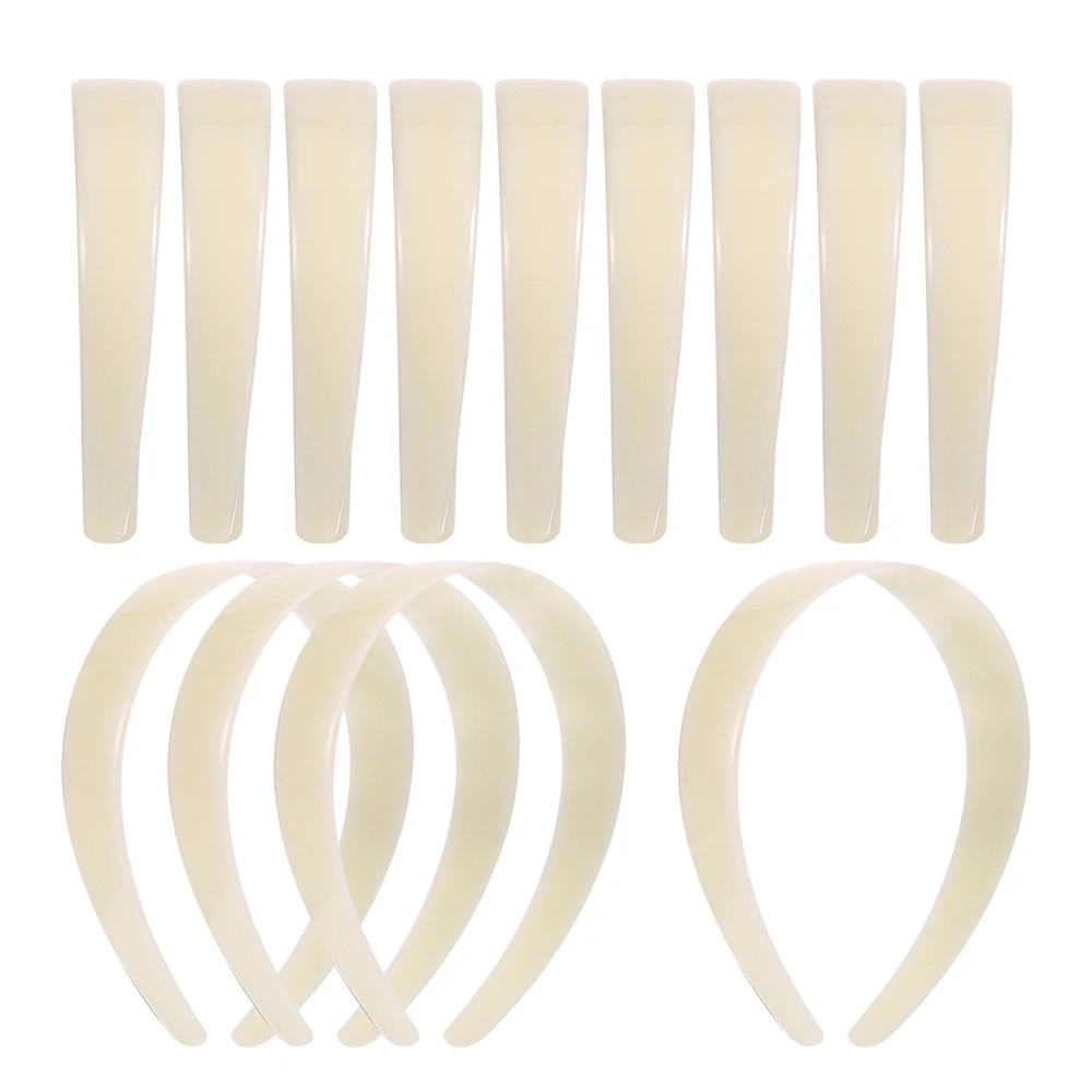 10 sztuk białych plastikowych opasek na głowę 5-25 mm zwykła bez zębów podstawa opaski na głowę do samodzielnego tworzenia biżuterii do włosów akcesoria do opasek na głowę