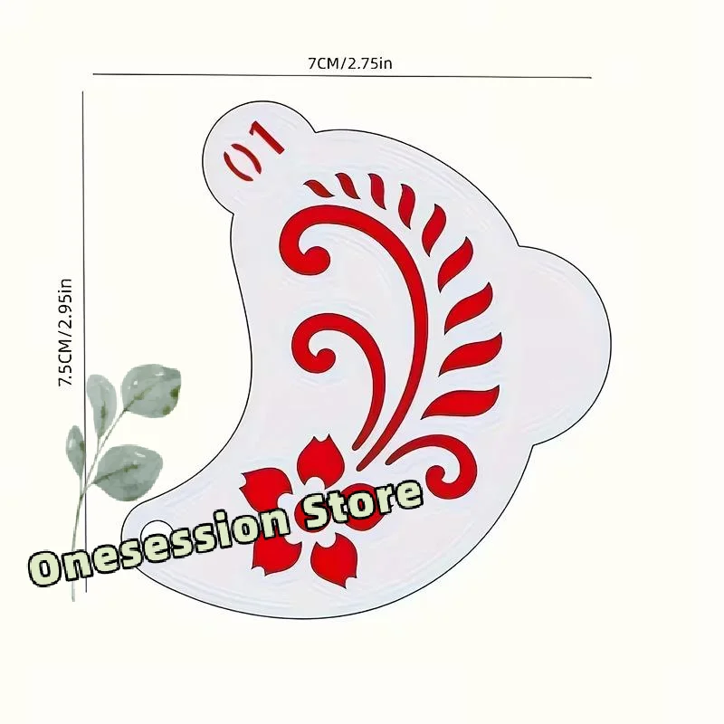 16Pcs Non-Toxic Face Painting Stencils Creative Floral Spiderweb Heart Designs for Kids Birthday Party Face Art