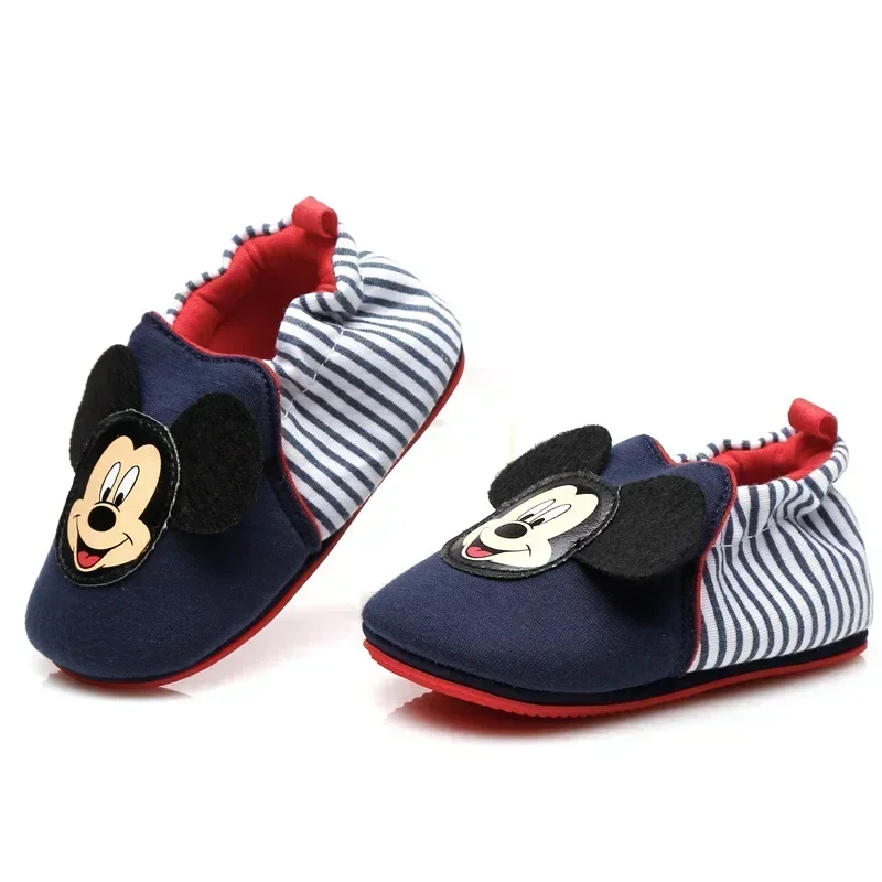 Disney Baby Boys Girls Casual Shoes for 0-36Month Ctue Minnie Mickey Cartoon Children\'s Shoes Soft Bottom Toddler First Walkers