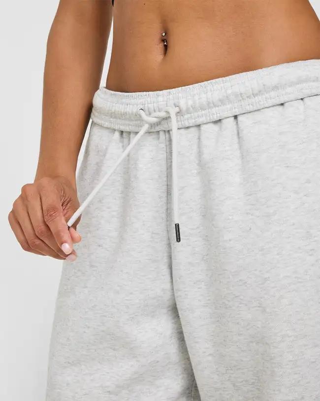 ENYFD Women's Embroidered Logo Joggers - High Waisted Loose Straight Leg Sweatpants with Pockets for Training, Gym & Casual