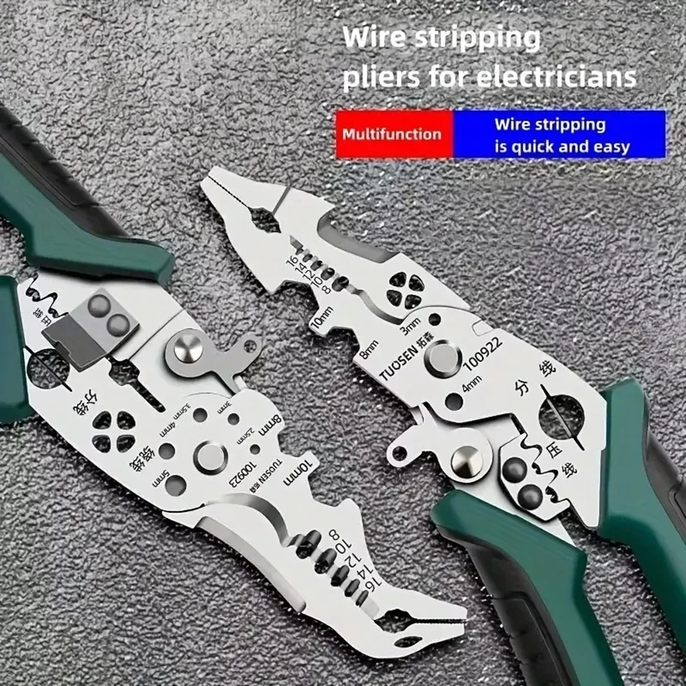 Multifunctional Electrician Pliers Cable Wire Stripper Cutter Crimping Tool