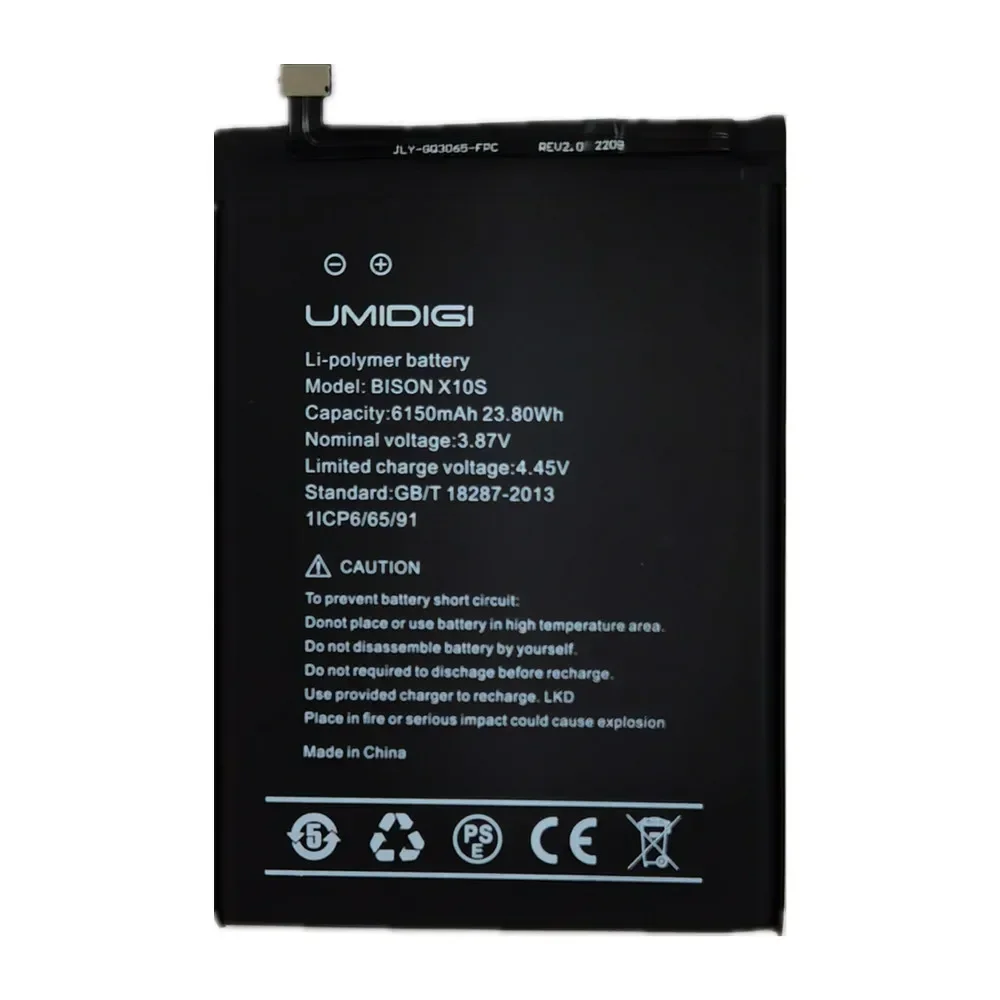 2024 Years New Original UMI Battery For Umidigi Bison 2 Bison2 X10S X10G 6150mAh High Quality Phone Battery Bateria In Stock