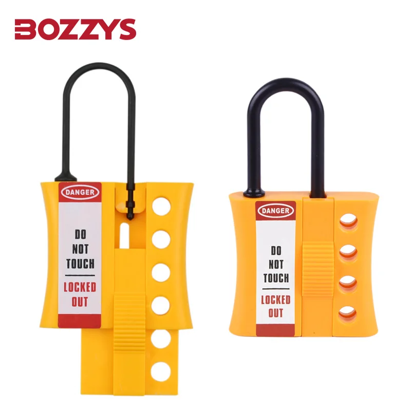 BOZZYS 4 Holes De-Electric Slider Hasp Safety LOTO Lockout Hasp Non-Conductive Lockout Hasp Insulation Buckle Nylon Lock