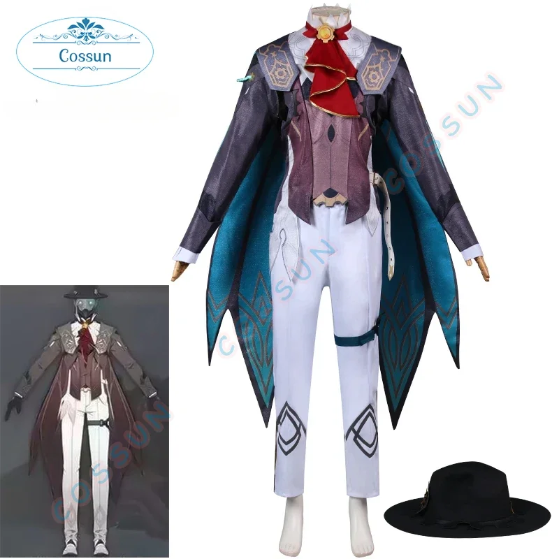 [Customized] Game Honkai:Star Rail Screwllum Cosplay Costume Halloween Outfits Men Animation Cloak Pants Hat