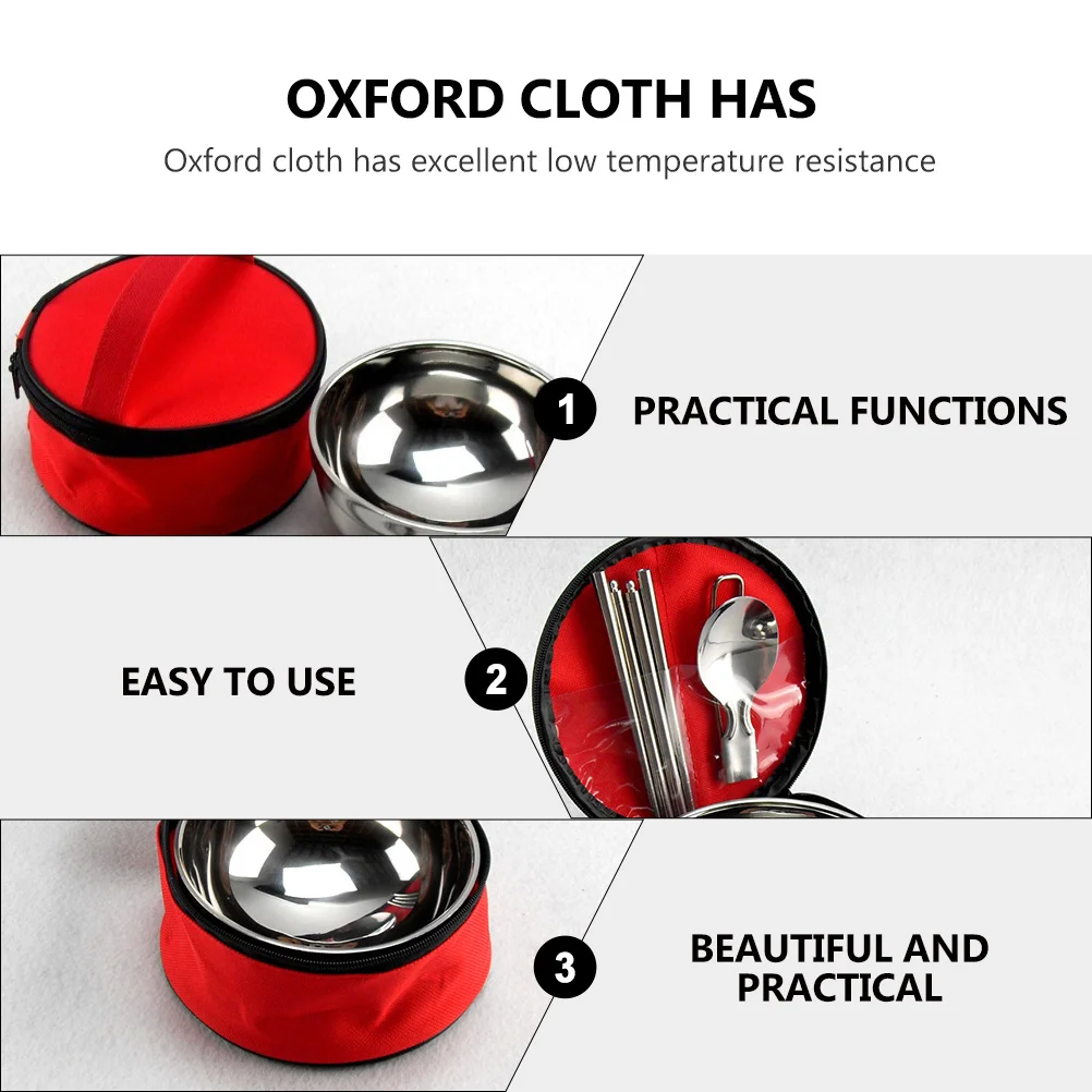 

1Set Portable Camping Tableware Stainless Steel Bowl Folding Spoon Chopsticks for Outdoor Picnic Bbq Hiking Folding Spoon