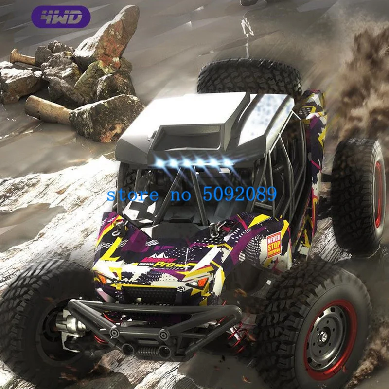 80KM/H All Terrain Off-Road Radio Control Racing Car 4WD Brushless Motor Metal Transmission LED Lighting High Speed RC Truck Car