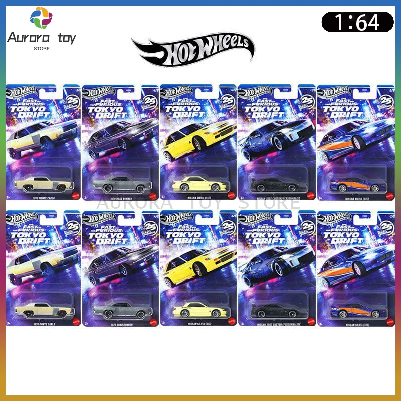 

Новые Hot Wheels 1:64 Быстрая упаковка Culture Cars Модель Sylvia Nissan S13 S15 HNR88 Модель автомобиля из сплава на заказ Коллекционная игрушка Подарки на день рождения
