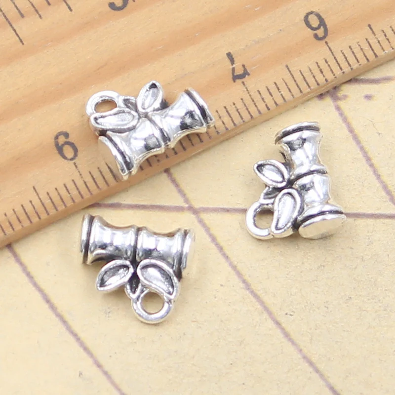 20pcs Charms Bamboo Nodes 10x12x5mm Tibetan Silver Color Pendants Antique Jewelry Making DIY Handmade Craft