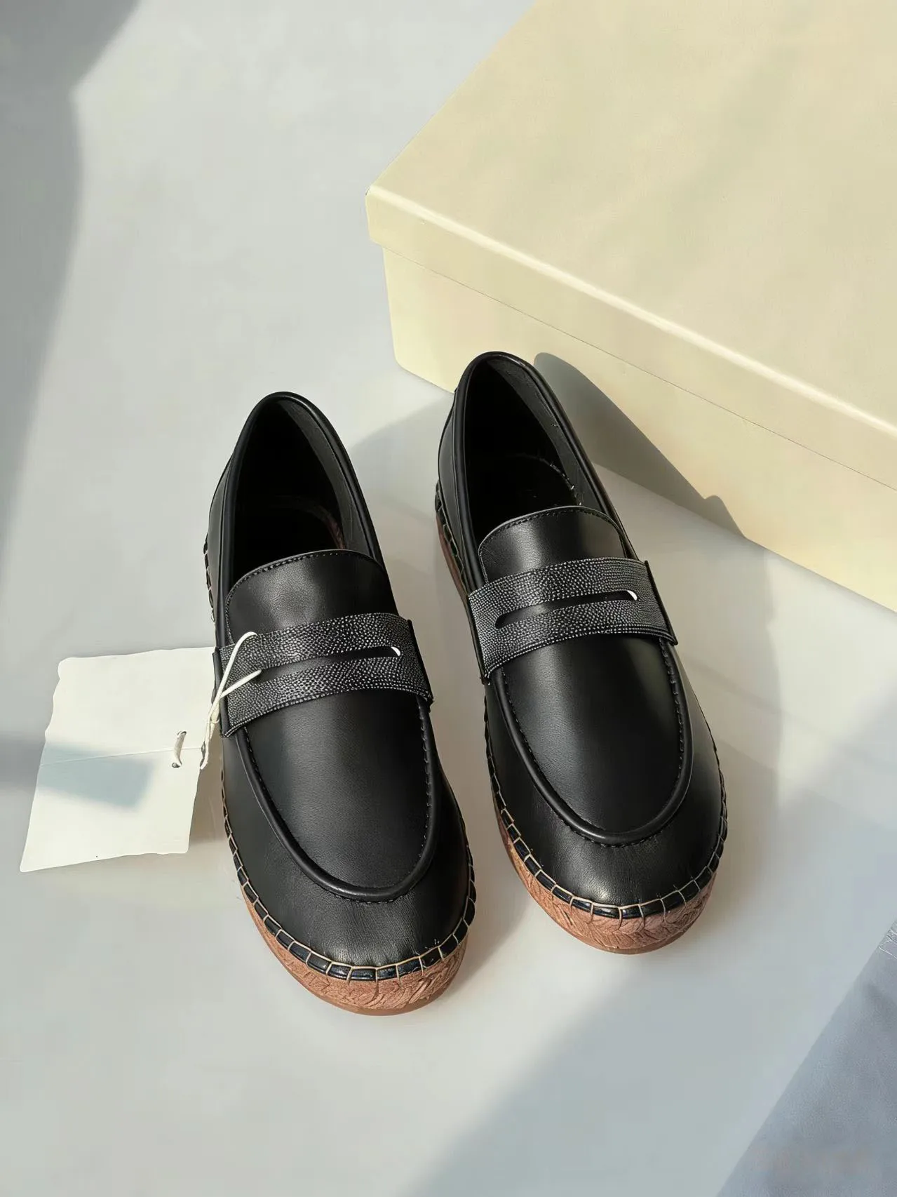 

Women Trip Flat Shoes Espadrilles Rope Midsole Loafer Monili Straps