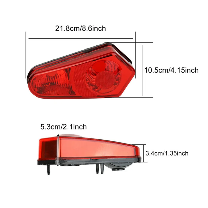 ATV LED Tail Light Housing Lens Sockets for Polaris Sportsman 500 550 850 570 1000 2009-2017 Black 2411153 2411154