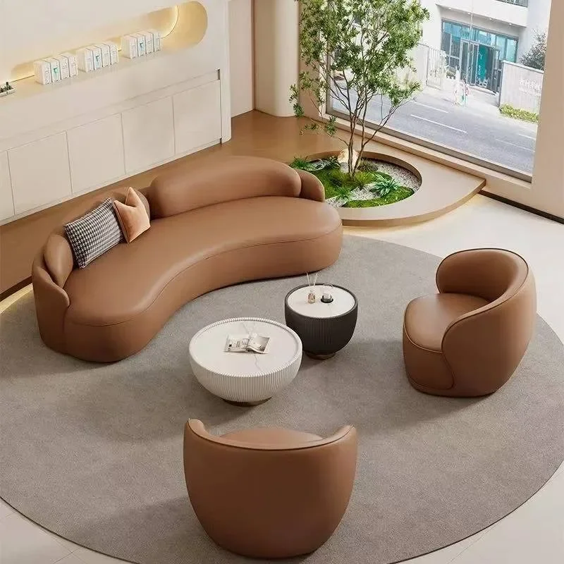 Sofa coffee table combination beauty salon clothing store wedding shop studio resting area reception negotiation sofa