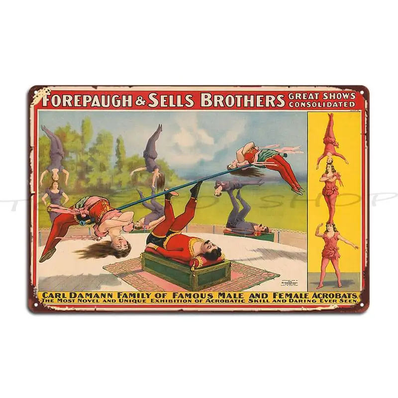 Dirt Off Your Shoulders Vintage Circus Poster Circa 1900 Metal Plaque Poster Designing Kitchen Cinema Create Tin Sign Poster