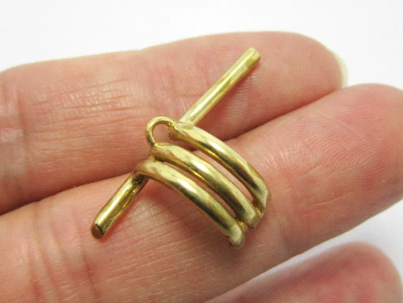 Jewelry Making With Copper Wire - 6개 황동 나선형 참, 3중 두께