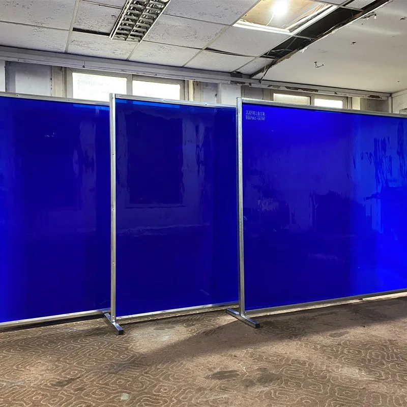 Jingpeng Welding Protective Screen Aluminum Alloy Bracket Anti-arc Light Door Curtain Electric Welding Shading Plate Pvc view 4