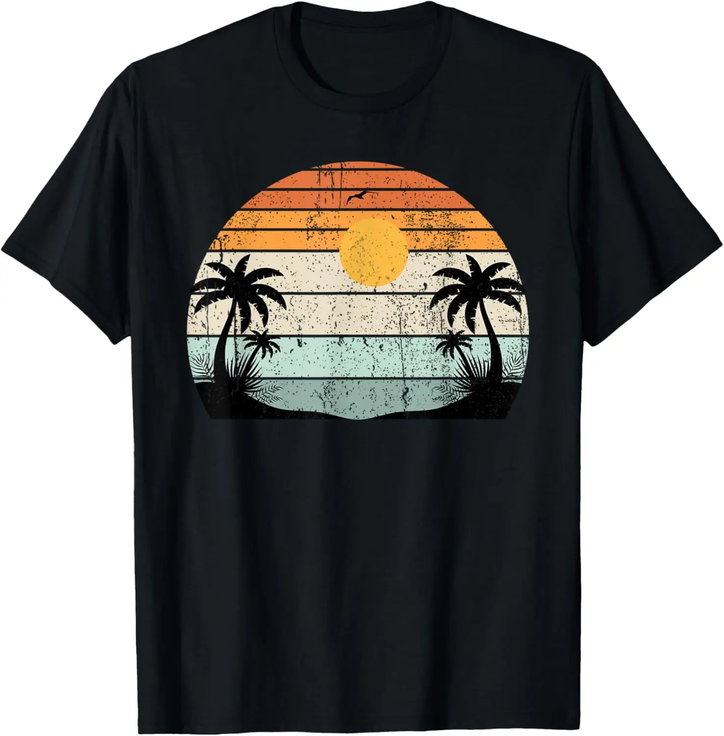 

Sunshine Summer Vibes Palm Trees Beach Retro Tropical Summer T-Shirt