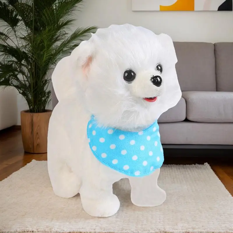 Walking Puppy Toy For Toddler Soft Talking Toys Interactive Home Decor Plush Cartoon Electric Accompanying Doll For Boys Girls