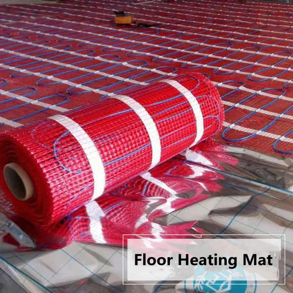 MAXKOSKO Floor Heat Heating Mat Electric Radiant Warmmat Self-adhesive 4-12m2 Ceramic Tile Wooden Floor Heating System 100W/m2