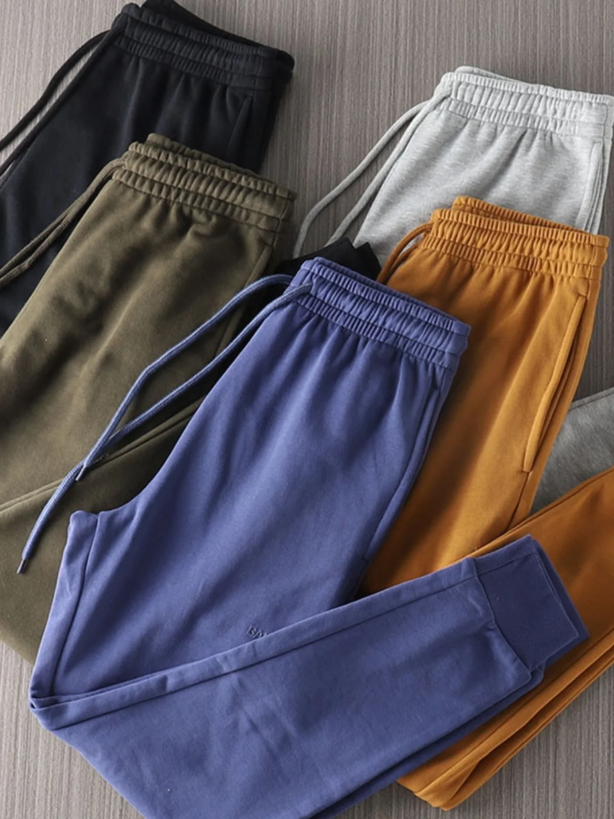 

Мужские классические спортивные повседневные брюки, однотонные спортивные штаны на весну и осень, облегающие брюки с эластичной резинкой на талии, городские модные длинные брюки