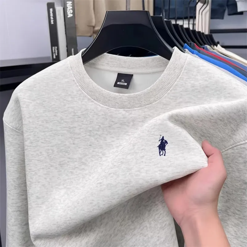 Felpa di marca di lusso di fascia alta da uomo autunno nuovo articolo di lusso classico Paul ricamo manica lunga T-shirt pullover casual allentato