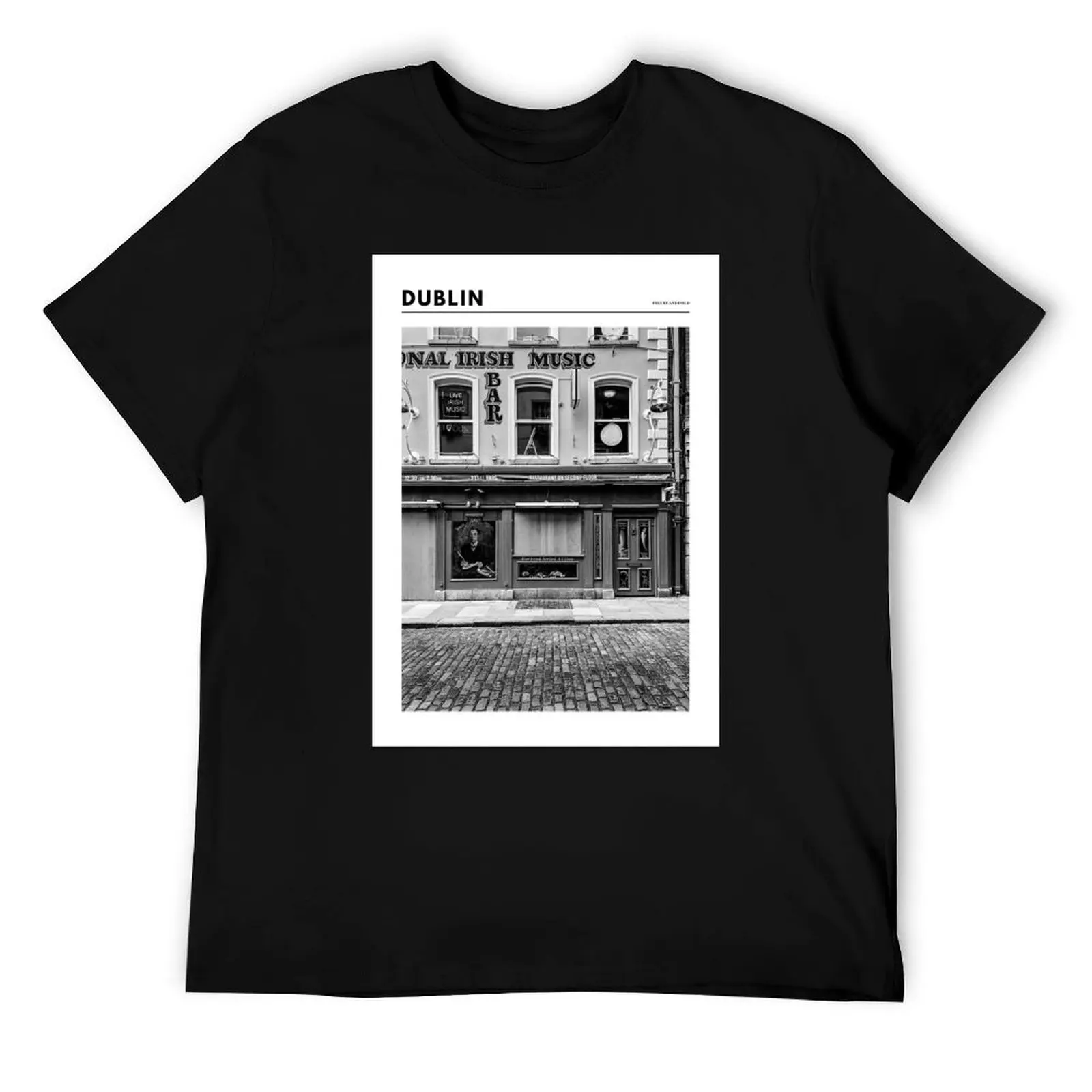 

Dublin B&W - pub T-Shirt t shirts for man graphic tees man t shirt summer man t shirt heavy cotton T-Shirt