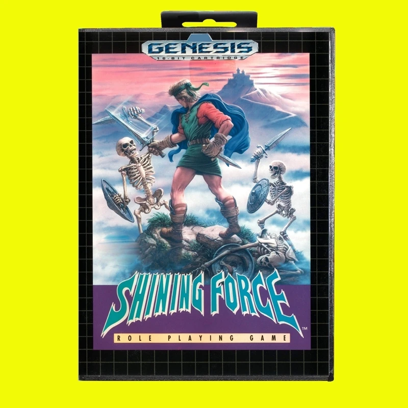 Shining Force MD Game Card 16 Bit USA Cover for Sega Megadrive Genesis Video Game Console Cartridge