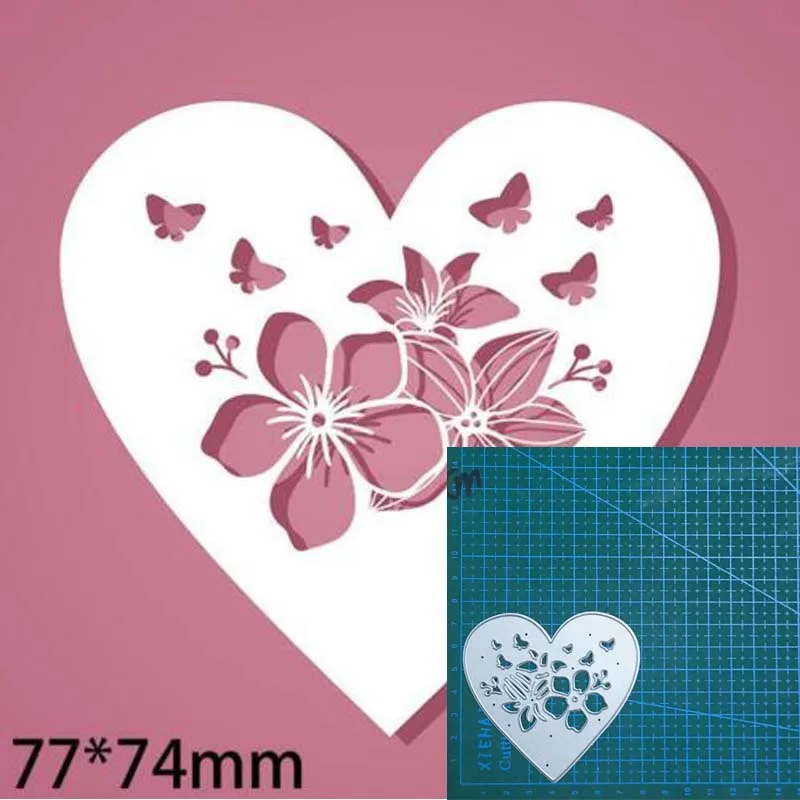 Cuore metallo taglio muore Scrapbooking decorazione carta mestiere coltello stampo lama punzone modello goffratura stencil