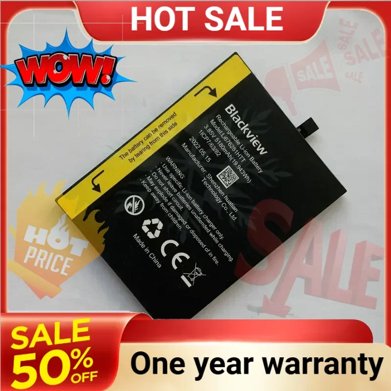 SWZY Battery For Blackview BV7200 Bateria 5180mAh Rugged IP68 Waterproof Cell Phone Accessories