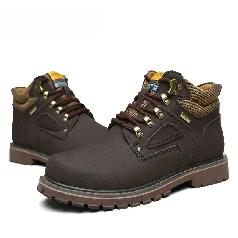 Hiking Shoes Men Waterproof Hunting Boots Tactical Desert Combat Ankle Boots Trekking Shoes Women Work Leather Walking Sneakers