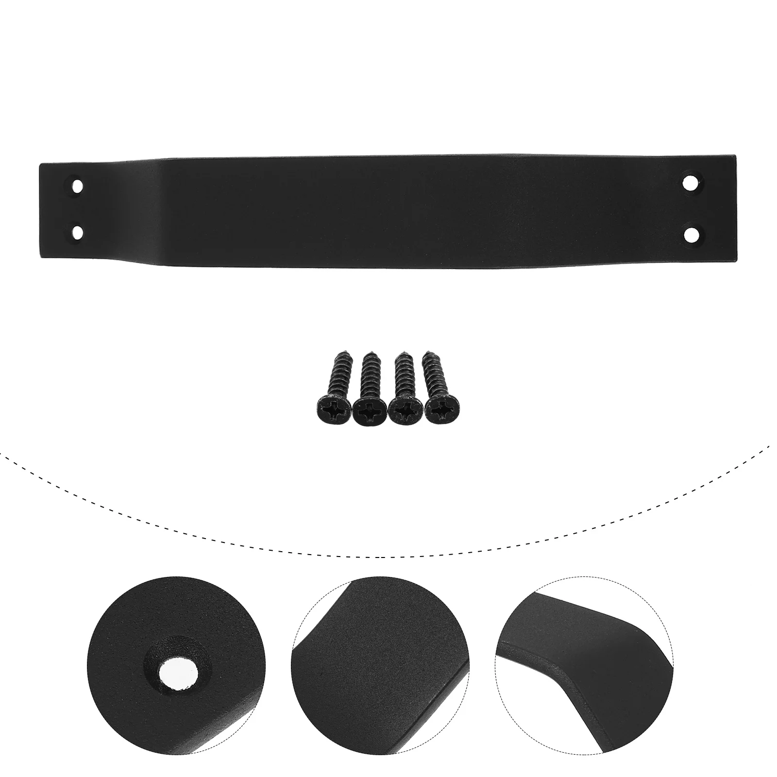 

Barn Door Handle Carbon Steel Polished Surface Easy Install For Kitchen Cabinet Closet Garage Sliding Door Gate Furniture