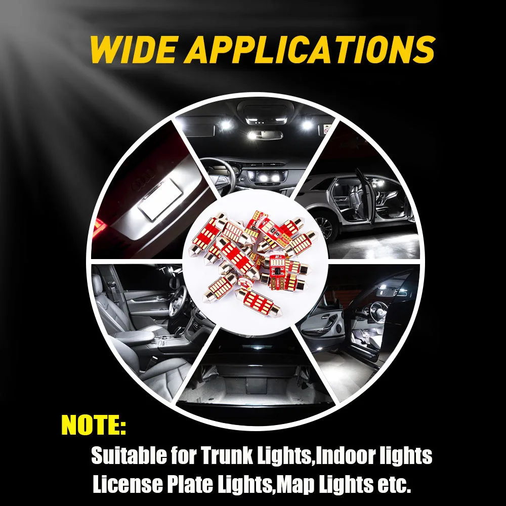 IKVVT For Alfa Romeo Giulietta Mito Brera GT Spider 147 156 159 166 Error Free Car LED Interior Bulb Dome Map White Light Kit