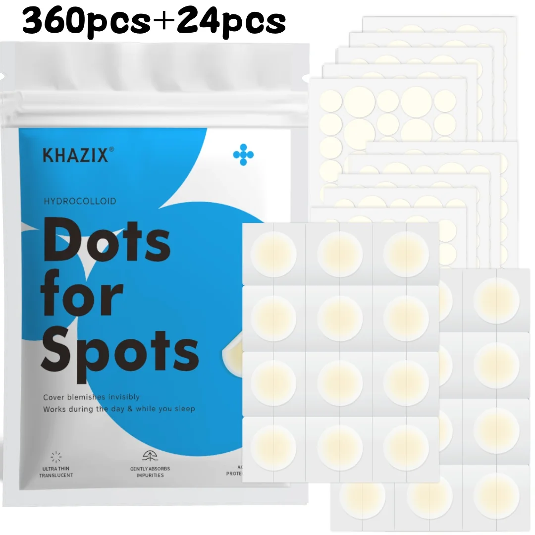 24/384pcs Clear Round Hydrocolloid Acne Patches, Invisible Pimple Patches for Face Zit & Blemish Treatment