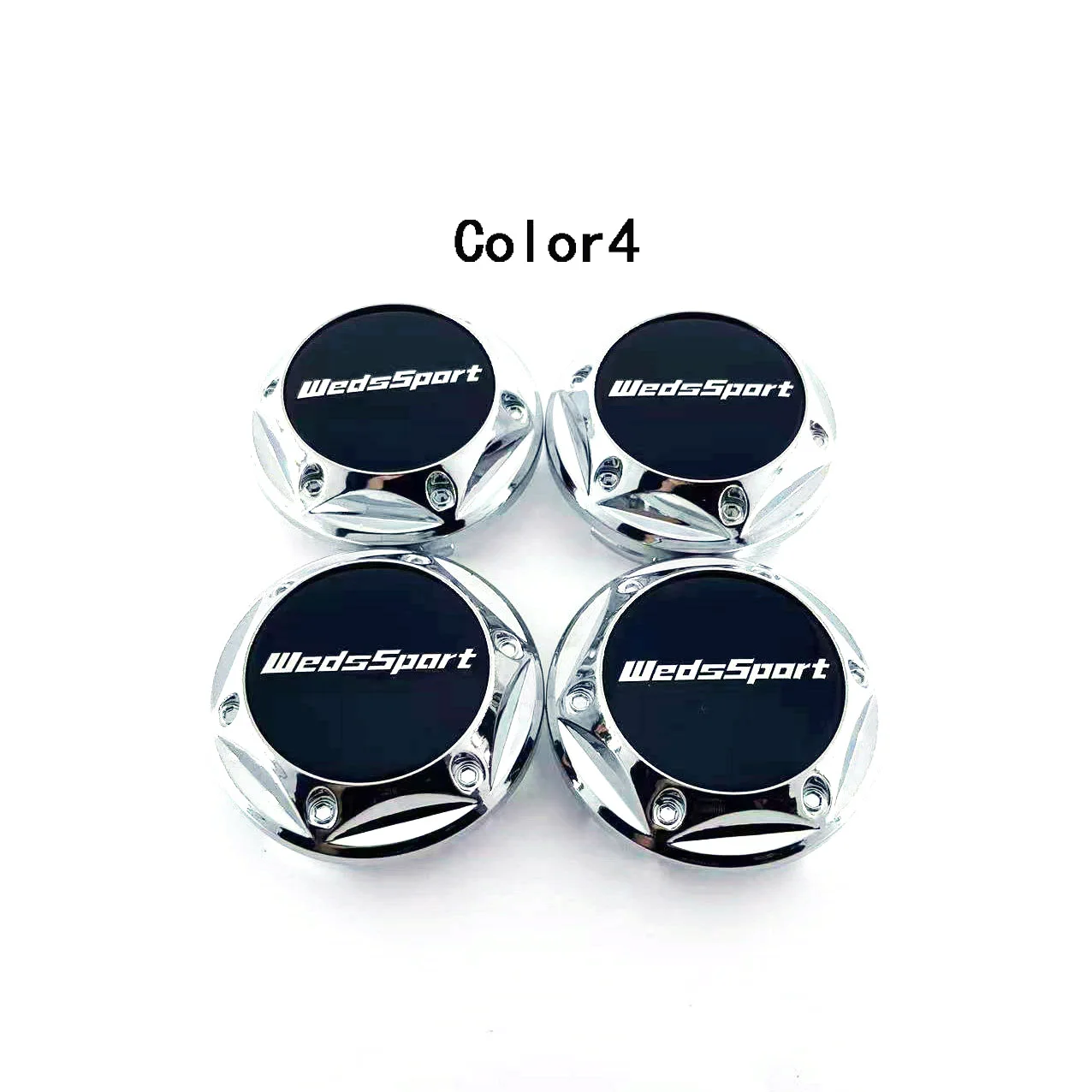 4PCS/lot 67MM Car 5Color Wheel Center Hub Caps for SPORT Logo chrome