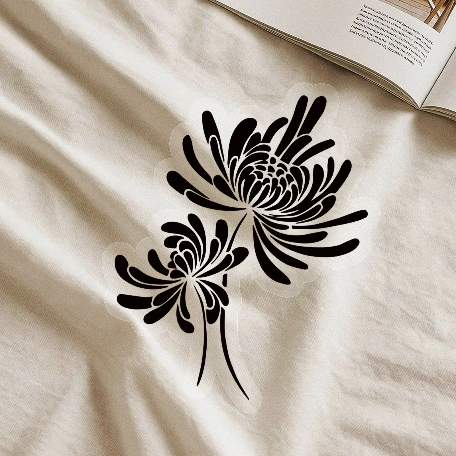 50 SZTUK Czarne Naklejki z Kwiatami, Kreskówkowe Naklejki z Roślinami, Przezroczyste Graffiti, Dekoracje DIY na Walizkę, Lodówkę, Laptopa, Gitarę, Samochód, Rower, Naklejki, Zabawki