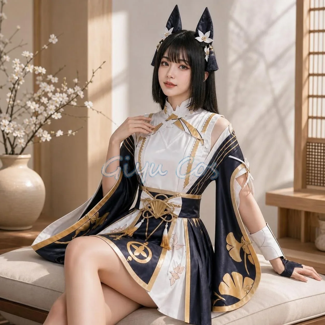 Zenless Zone Zero Hoshimi Miyabi Blossom Cosplay Costume Full Set Carnival Uniform Halloween Party Masquerade for Women Game