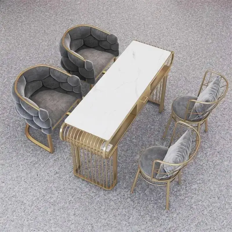 

Desk Simple Light Hand Luxury Aesthetic Nail Organizer Design Manicure Table Cheap Makeup Tavolo Unghie Nails Salon Furniture